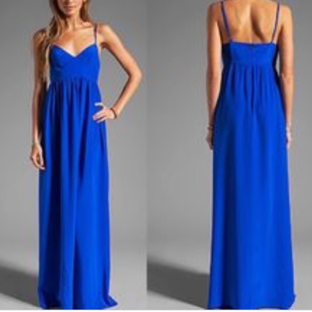 AMANDA UPRICHARD SILK MAXI DRESS